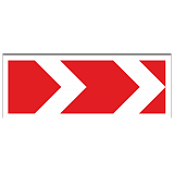 1.34.1 Направление поворота размер 2 (две стрелки) [Прямоугольный дорожный знак]